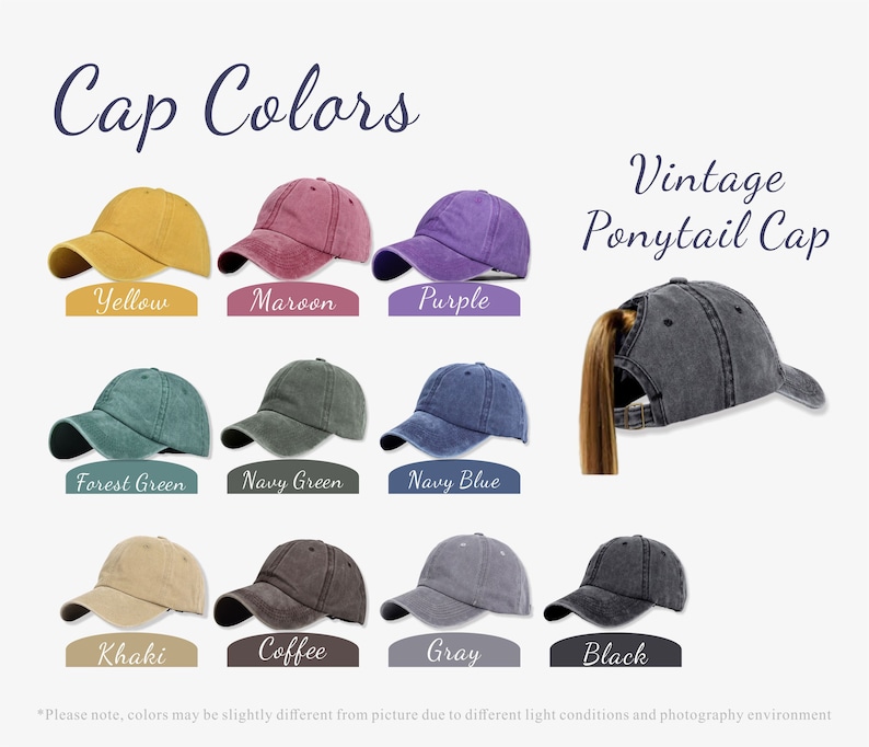 Personalised Vintage Cap Custom Embroidered Unisex Cotton Dad Hat with Personalized Text One Size Snapback Gift Cap for Him and Her image 7