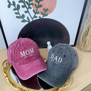 Embroidered Mom Hat Personalized Dad Cap Embroidery Logo Baseball Hat BacheloretteHats Custom Caps Sorority Hat Unisex Baseball Cap image 9