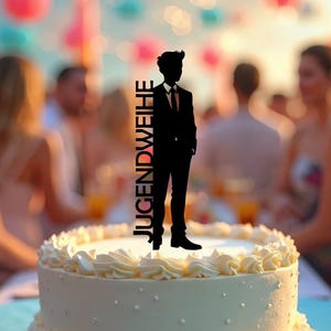 Jugendweihe Cake Topper Junge - Tortenfigur | optional Name + Datum