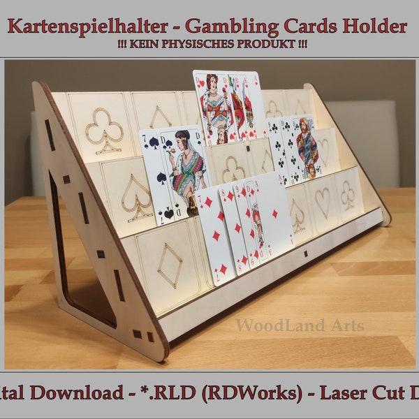 Laser Cut Playing Card Holder Etsy