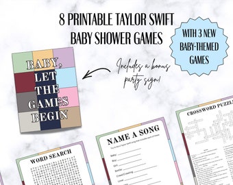 TSエラス ベビーシャワーゲーム：印刷可能なパーティーゲーム