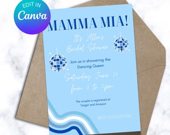 Mamma Mia Bridal Shower Invitation: Dancing Queen (Digital Download)