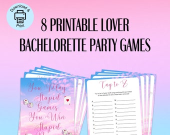 TS Bachelorette Party Games: Lover Theme (Printable PDF)