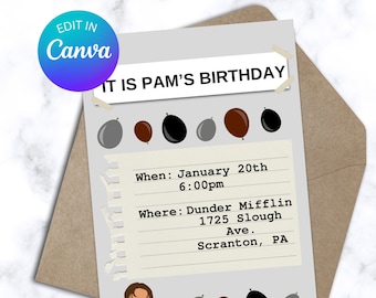 Office Birthday Invitation, Office Party, It Is Your Birthday, Printable Birthday Invitation, Digital Invitation, Dwight Schrute Birthday