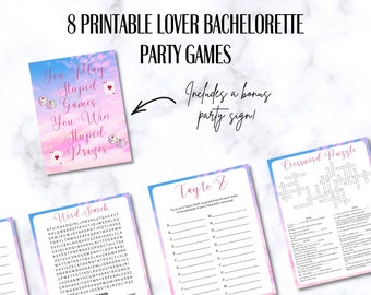TS Bachelorette Party Games: 'Lover' Theme (Printable PDF)