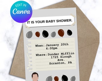 The Office Baby Shower Invitation: Printable Party Invite (Digital Download)