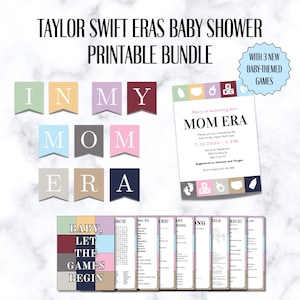 TS Baby Shower Invitation, TS Eras Baby Shower, Eras Baby Shower Games, TS Baby Shower, Mom Era, In My Mom Era, Eras Baby Shower Signs