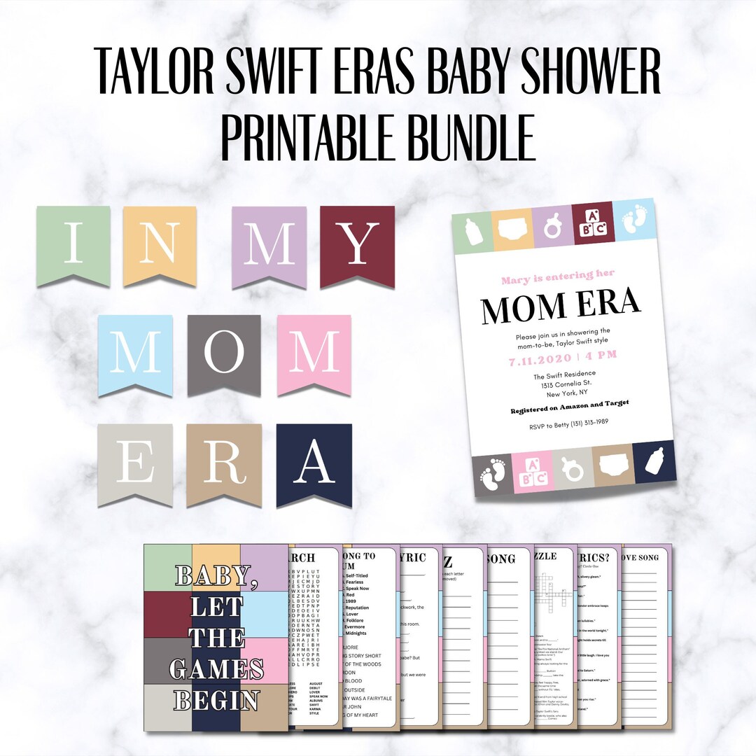 Swiftie Baby Shower Invitation, Taylor Swift Eras Baby Shower