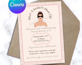 Princess Mia Bridal Shower Invitation: Genovia Theme (Digital Download)