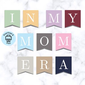 Banner imprimible para baby shower de TS de la era de mi mamá, baby shower de TS, baby shower de Eras, banner para baby shower, banner imprimible, era de mamá