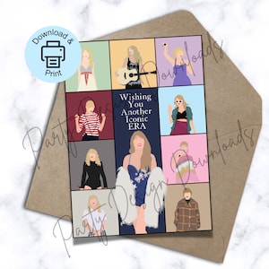 TS Printable Birthday Card, TS Birthday Card, Printable Birthday Cards, TS Eras, Eras Birthday Card, Birthday Era