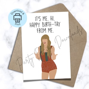 Carte d'anniversaire imprimable TS, carte d'anniversaire TS, je suis le problème, carte d'anniversaire anti-héros, carte d'anniversaire imprimable, carte d'anniversaire de minuit