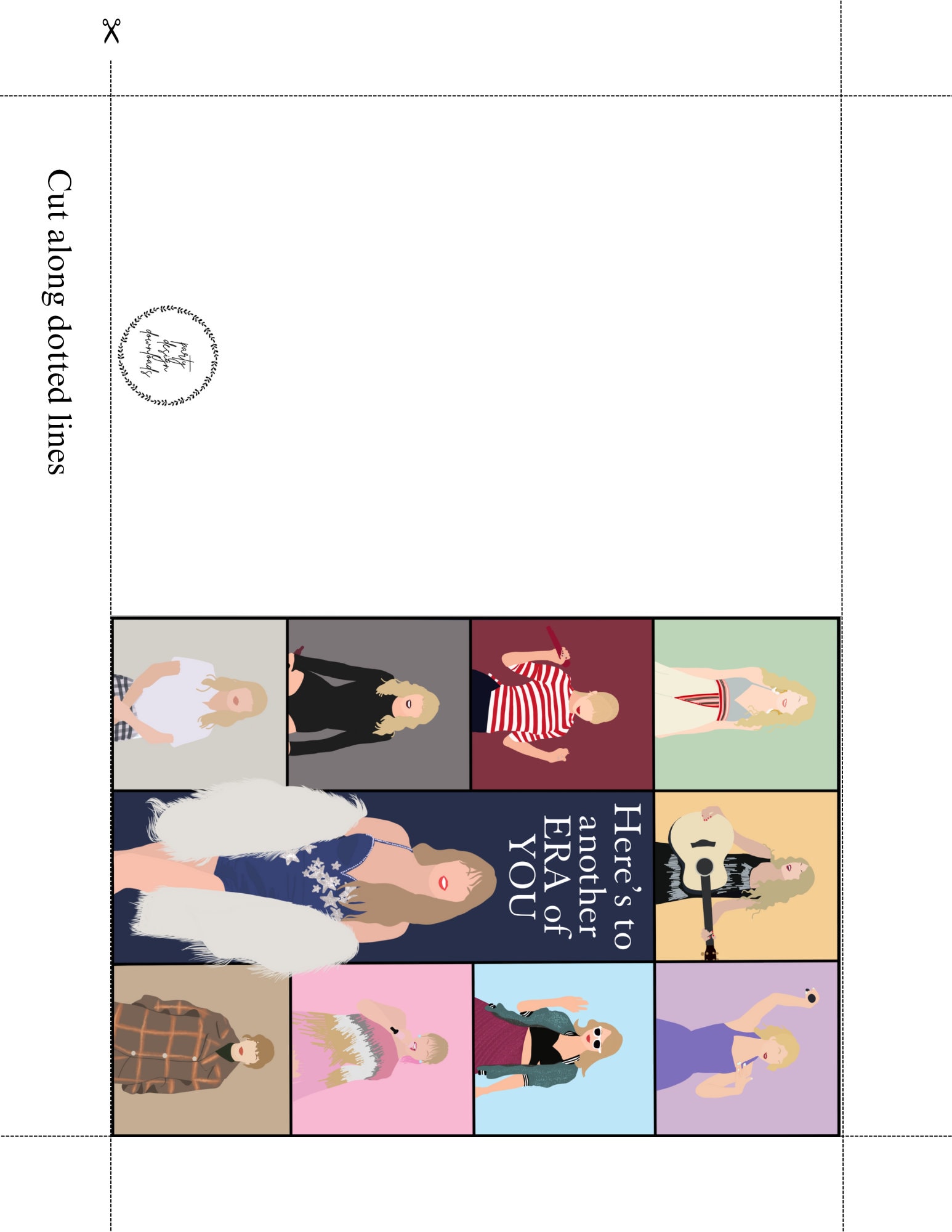Taylor Swift Printable Birthday Card Swiftie Birthday Card - Etsy