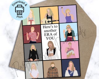 TS Printable Birthday Card, TS Birthday Card, Birthday, Eras Bday Card, Printable Birthday Card, TS Eras