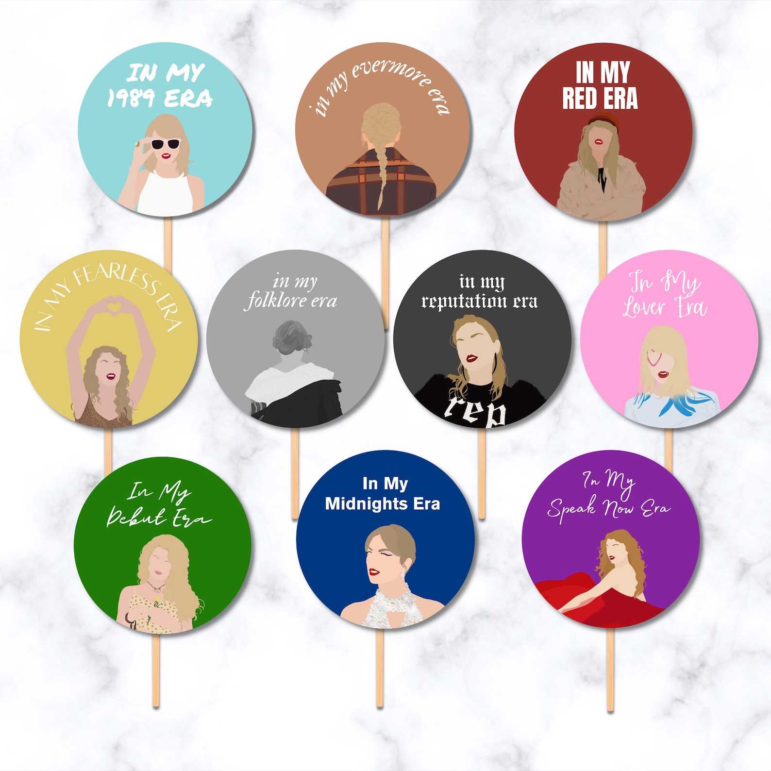 Taylor Swift Printable Cupcake Toppers, Printable Cupcake Toppers