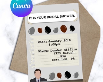 Office Bridal Shower Invitation, Office Bridal Shower, Funny Bridal Shower, It Is Your Baby Shower, Printable Bridal Shower Invitation