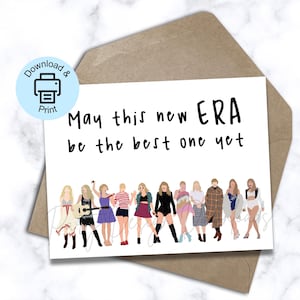 TS Printable Birthday Card, Swiftie Birthday Card, Taylor Bday Card, Printable Birthday Cards, TS Eras, Eras Tour