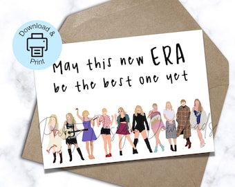 TS Printable Birthday Card, TS Birthday Card, Taylor Swift Bday Card, Printable Birthday Cards, TS Eras, Eras Birthday Card