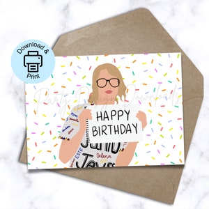 TS Printable Birthday Card,  Birthday Card, TS Bday Card, Printable Birthday Card, Fearless Birthday Card, Junior Jewels Card