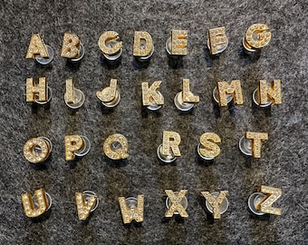 Small GOLD Letter Croc Charms Gold Letters Croc Charms A Z Letters Bling Croc Charms Bling Letters Croc Charms Etsy