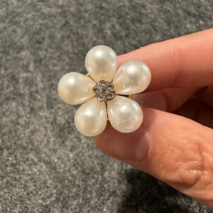 Pearl Flower Diamond Croc Charms: Bling Shoe Decoration bild 2