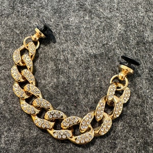 Gold Rhinestone Chain Croc Charm: DIY Shoe Jewelry