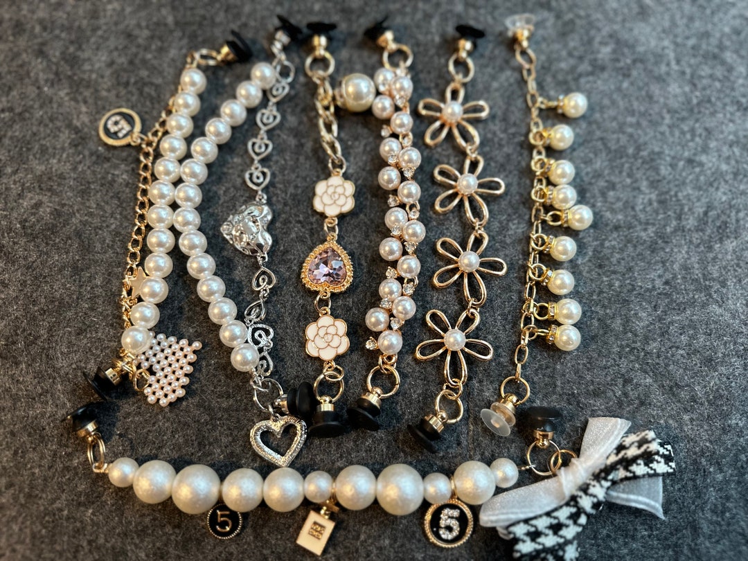 Pearl & Chain Shoe Charms: DIY Shoe Decoration