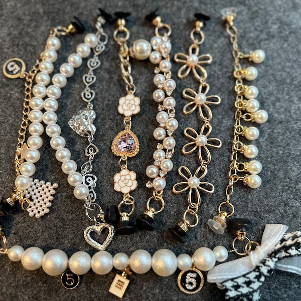 Pearl & Chain Shoe Charms: DIY Shoe Decoration