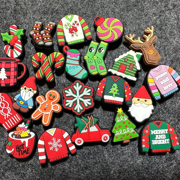 Pendentifs de chaussures de Noël : décorations croco des Fêtes