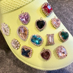 Metal GEM shapes small pieces Theme Unique Special Croc Shoes Valentine&#39;s Day Gift