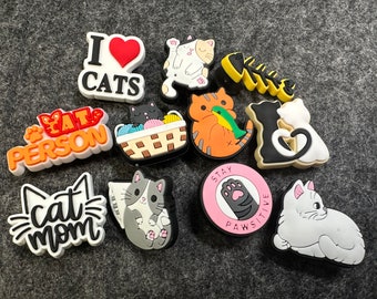 CAT KITTEN Theme Shoe Charms cat mom cat person pawsitive and more