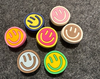 Colorful Smile Face Shoe Charms: PVC Shoe Decoration