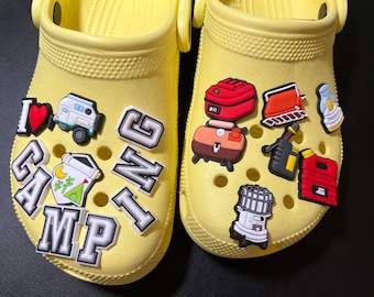 Camping Shoe Charms: Waterproof PVC Croc Charms