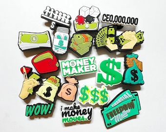 Money dollar sign money make dice cash shoe charms