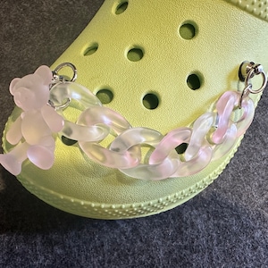 Pink Bear Chain Shoe Charm: DIY Shoe Decor