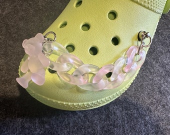 Pink Bear Chain Shoe Charm: DIY Shoe Decor