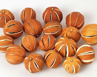 Bolsa de 10 Naranjas Secas Naturales - 1.75-2.25", Navidad DIY, Adornos navideños, Decoraciones a base de plantas, Naranjas secas.