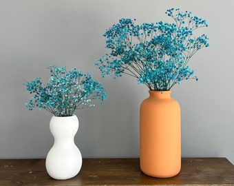 Baby's Breath Preserved Blue Gypsophila Blue Baby's Breath Bouquet Preserved Flowers for Home Table Decor Turquoise Flowers in Vase Bouquet