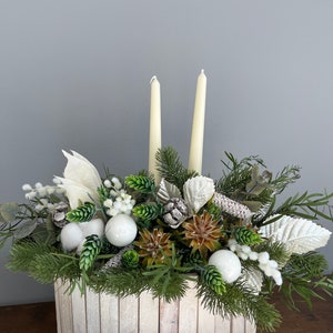 Eucalyptus & Cotton Wreath, Christmas Wreath, Winter Wall Decor ...