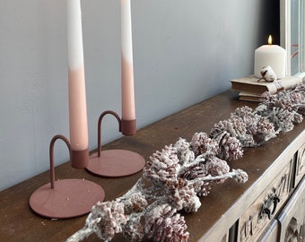 Guirlande de Noël, Guirlande de pommes de pin enneigées 6 pieds, Cheminée de Noël, Décor de Noël, Décoration de table de Noël, Guirlande de cheminée.