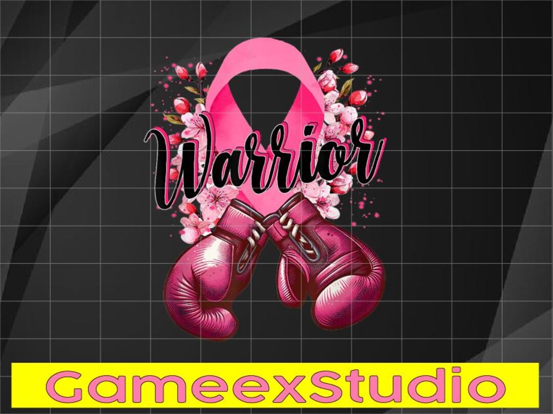 PNG ONLY Warrior Boxing Gloves Pink Ribbon Png, Breast Cancer Awareness ...
