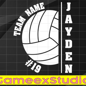 Custom Volleyball Team Svg, Volleyball  Player Number and Name Svg, Team Spirit Svg, Digital Download