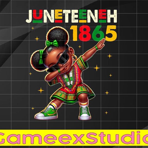 PNG ONLY Juneteenth Dabbing Black Girls Queen Melanin Brown Skin Dab Png, Juneteenth 1865 Dabbing Girl Png, Juneteenth Png, Instant Download