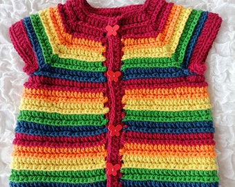 Baby Cardigan short sleeve crochet