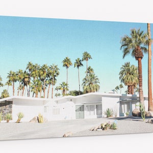 Mid Century Palm Springs Print, Modern California Poster, Palm Springs Vintage Photo, Canvas Ready To Hang, Palm Springs Gallery Wall Art