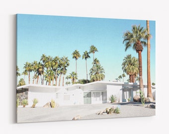 Mid Century Palm Springs Print, Modern California Poster, Palm Springs Vintage Photo, Canvas Ready To Hang, Palm Springs Gallery Wall Art