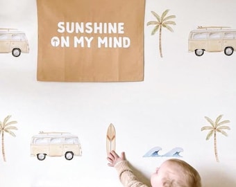 Sunshine on my mind kids wall banner | wall hanging ~ Camel