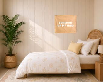 Sunshine on my mind kids wall banner | wall hanging ~ Honey yellow