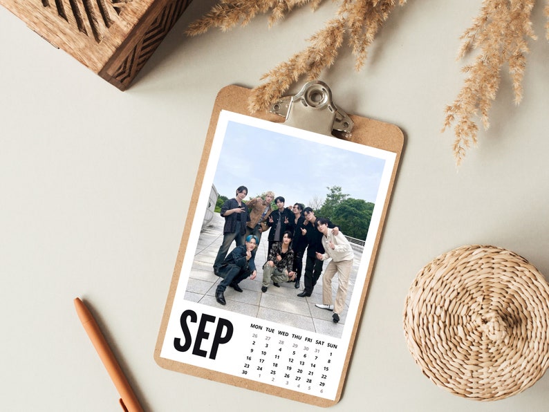 Ateez OT8 Calendar 2024 A3, A4, A5 PDF Ateez Digital Calendar Desk and