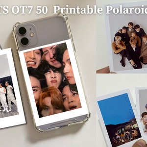 BTS OT7 50 Polaroids Bundle | Printable Polaroids | 50 | Instant Download | Pdf files | BTS aesthetic
